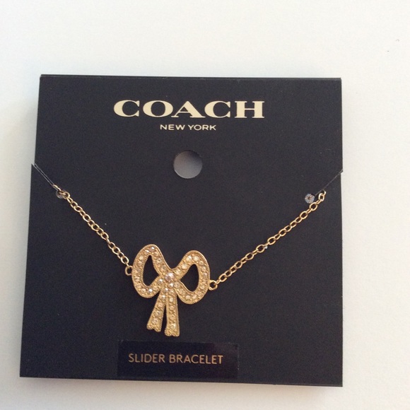 Authentic Coach Bow Slider Bracelet NWT - Picture 2 of 3